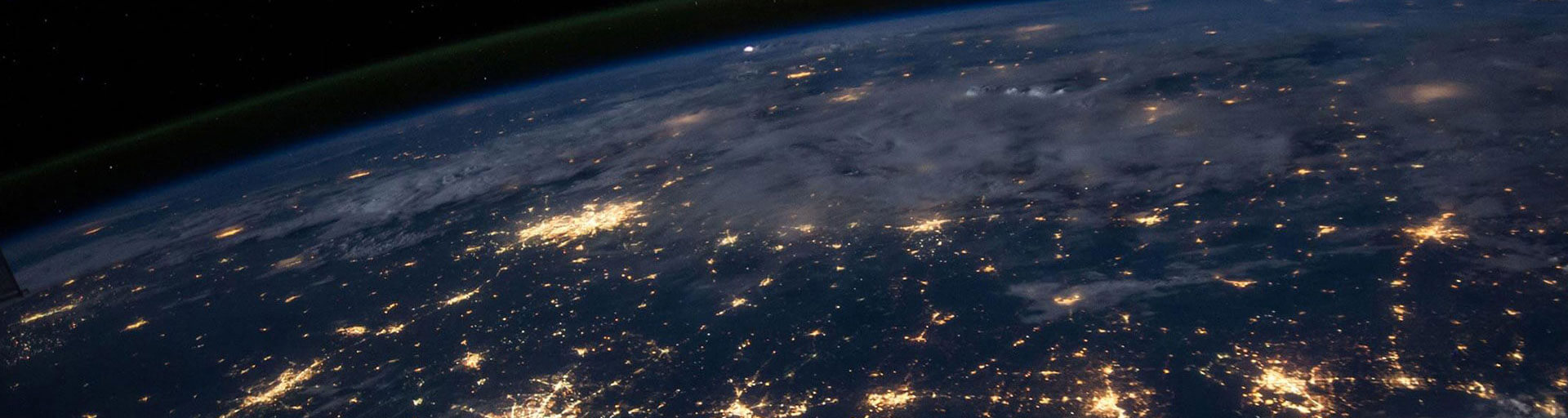 
		A nighttime view of earth from space		
